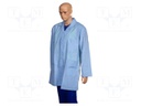 Coat; ESD; XL; cotton,polyester,conductive fibers; blue (bright)