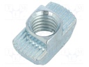 Nut; for profiles; Width of the groove: 10mm; steel; zinc