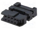 Plug; IDC; female; PIN: 8; with cable clamp; IDC; for ribbon cable
