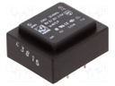 Transformer: encapsulated; 0.6VA; 230VAC; 6V; 100mA; Mounting: PCB