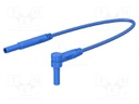 Test lead; 10A; banana plug 2mm,angular banana plug 2mm; Len: 1m