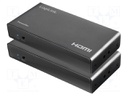 HDMI extender; HDCP 1.3; DC socket,HDMI socket,RJ45 socket