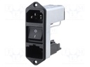 Connector: AC supply; socket; male; 1A; 250VAC; IEC 60320; -25÷85°C