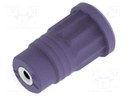 Connector: 4mm banana; socket; 36A; violet; nickel plated; 24mm
