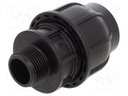 Splice terminal: clamping; Thread: G 1" external; 40mm; Plast