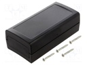 Enclosure: with panel; X: 60mm; Y: 120mm; Z: 40mm; ABS; black; IP53