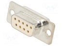 D-Sub; PIN: 9; plug; female; for cable; soldering