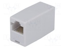 Coupler; Layout: 8p8c; RJ45 socket,both sides