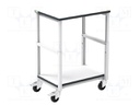 Trolley; ESD; W: 700mm; D: 500mm; steel; light grey; 10kΩ÷100MΩ