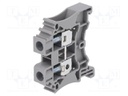 Splice terminal: rail; 0.5÷6mm2; ways: 1; terminals: 2; grey; TS35