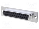 D-Sub; PIN: 25; plug; female; w/o contacts; for cable; 250V