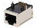 Socket; RJ45; PIN: 8; shielded,with isolation transformer; THT