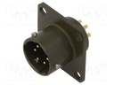Connector: circular; socket; male; PT/451; 7.5A; 600V; PIN: 6; olive