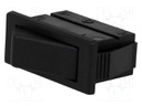 ROCKER; SPST; Pos: 2; OFF-(ON); 16A/250VAC; 20A/28VDC; black; none