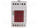 Ammeter; digital,mounting; 0÷20A; Meas.accur: ±1%; 3-digit LED