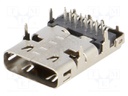 Socket; USB C; THT; angled; USB 3.1
