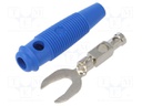 Connector: fork terminals; plug; 60VDC; blue; Overall len: 59mm