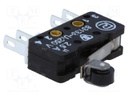 Microswitch SNAP ACTION; with lever (with roller); 2.5A/250VAC