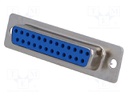 D-Sub; PIN: 25; socket; female; straight; THT; gold-plated