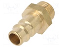 Thread plug-in EURO; nipple; Mat: brass; Ext.thread: 1/4"