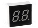 Display: LED; 7-segment; 7.62mm; 0.3"; No.char: 2; red; 40mcd; anode