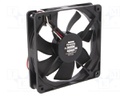 Fan: DC; axial; 12VDC; 120x120x25mm; 98m3/h; 26.5dBA; ball bearing