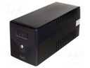 Power supply: UPS; 600W; 1000VA; 230VAC; 162x150x338mm; 7Ah; 50Hz