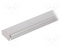 Profiles for LED modules; white; surface; white; L: 2m; aluminium