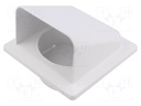 Guard; ABS; Ø100mm; snap fastener; white; Body dim: 140x140x116mm