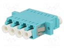 Connector: fiber optic; socket,coupler; quad multi mode; female
