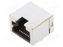 "RJ45,8P8C,SHD,W/O LED,DIP 6u"""