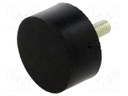 Vibroisolation foot; Ø: 40mm; H: 20mm; Shore hardness: 70±5; 980N