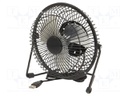 Fan: DC; 3W; 5V; Ø: 150mm; Len: 1m; 185x190x100mm; Plug: straight