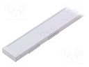 Profiles for LED modules; white; surface; white; L: 1m; aluminium