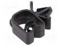 Fastener, Push Mount Cable Clamp, 12 mm, Nylon 6.6 (Polyamide 6.6), Black, 20.2 mm, 10 mm