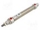 Round cylinder; Piston diam: 25mm; Piston stroke: 125mm; 1÷10bar