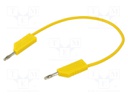Test lead; 60VDC; 30VAC; 16A; Len: 250mm; yellow; Material: brass