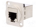 Coupler; FT; Cat: 6a; shielded; Layout: 8p8c; 19x24mm; Colour: silver