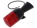 Signaller: lighting-sound; 12÷24VDC; 12÷24VAC; LED; red; IP65; 300V