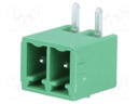 Pluggable terminal block; 3.81mm; ways: 2; angled 90°; socket