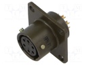 Connector: circular; socket; female; PT/451; 7.5A; 600V; PIN: 6