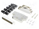 D-Sub; PIN: 37; plug; male; shielded; soldering; for cable; black