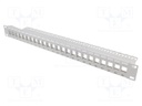 Patch panel; Keystone; Colour: grey; Number of ports: 24