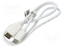 Connection cable; 1m; white; HDMI plug,mini HDMI plug