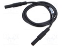 Test lead; 16A; banana plug 4mm,both sides; insulated; Len: 1m