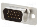 D-Sub HD; PIN: 15; male; soldering; for cable; gold-plated