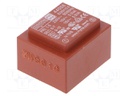 Transformer: encapsulated; 1VA; 230VAC; 15V; 15V; 33mA; 33mA