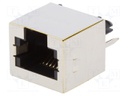 Socket; RJ12; PIN: 6; shielded; Layout: 6p6c; THT; straight