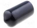 Cap; Body: black; Øint: 10mm; Mat: soft PVC; L: 20mm