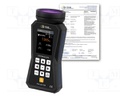 Meter: tachometer, LED stroboscope; Display: LCD 2,8"; IP52; 4.5h